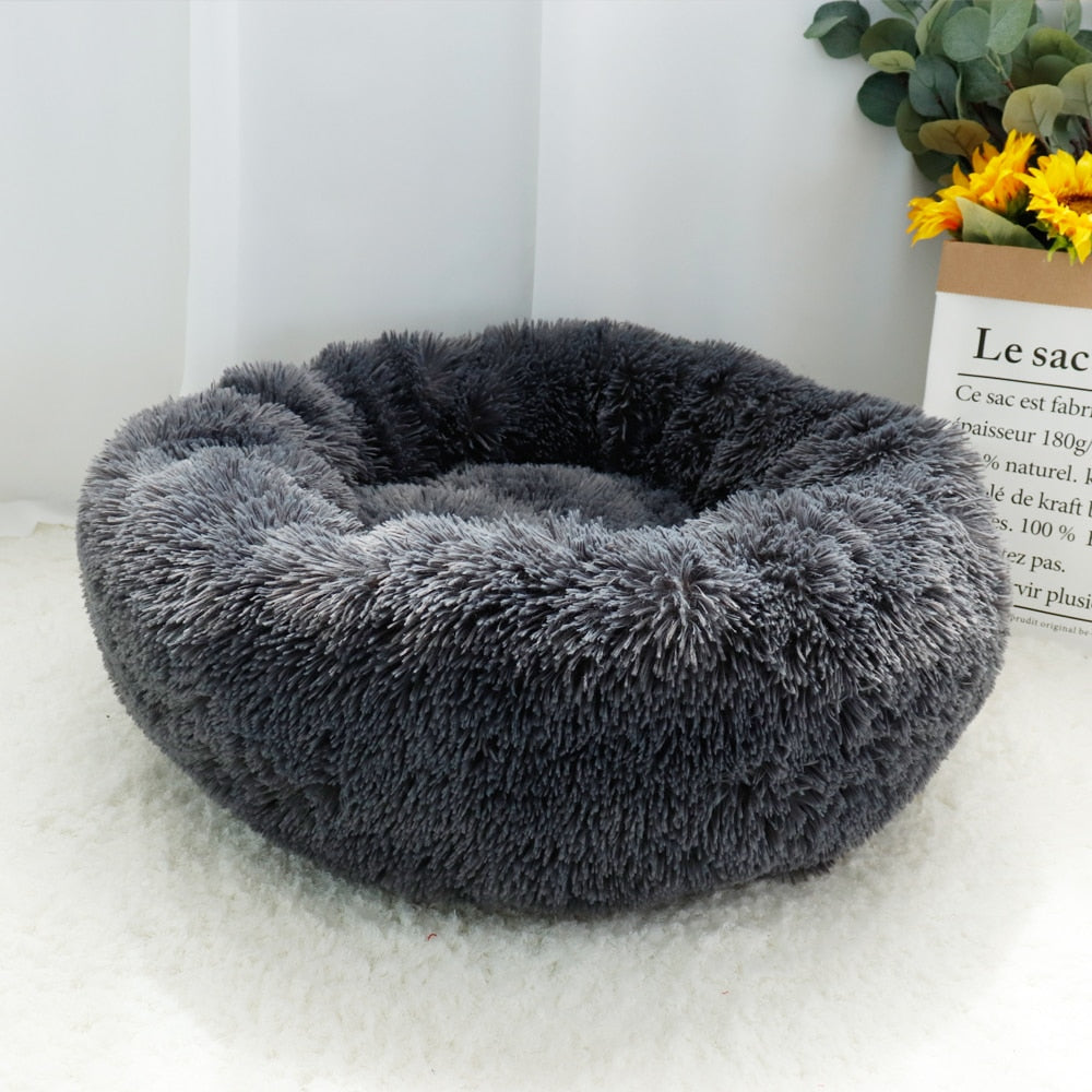 Round Fleece Kennel Bed