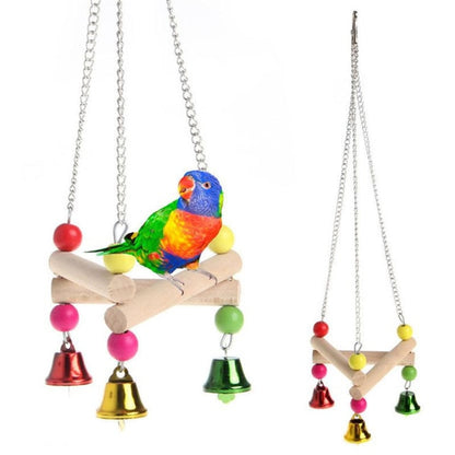 Pet Bird Hanging Swing Toy Birds Cage Pendant Chew